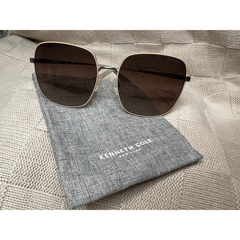 NEW Kenneth Cole New York Women’s Sunglasses KC00025 32F Gold Square